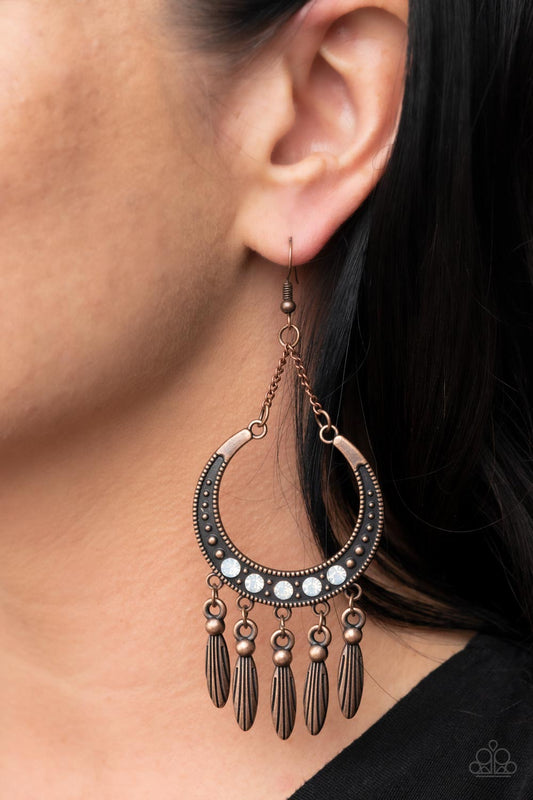 Day to DAYDREAM - copper - Paparazzi earrings