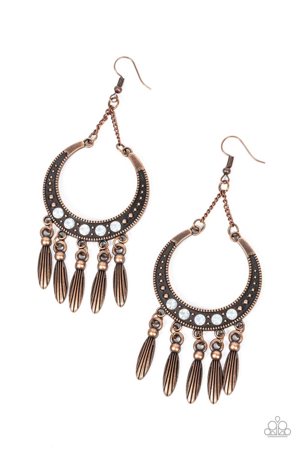 Day to DAYDREAM - copper - Paparazzi earrings