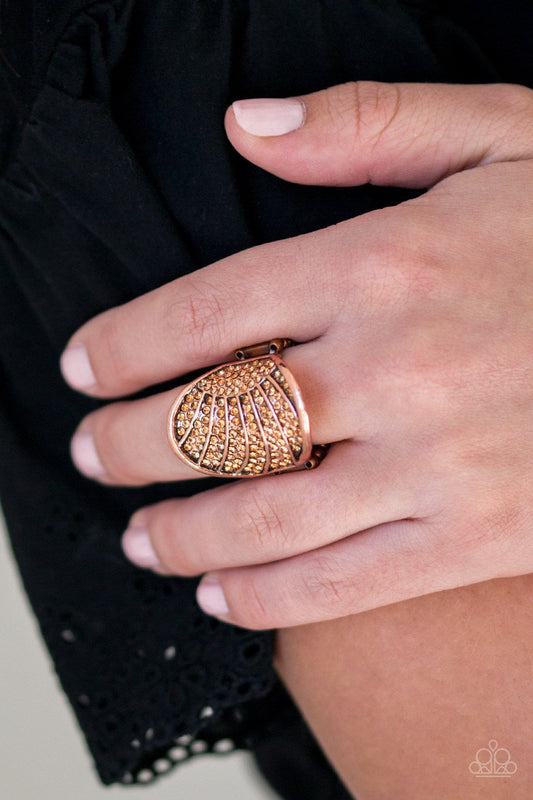 Dazzle Daze - copper - Paparazzi ring