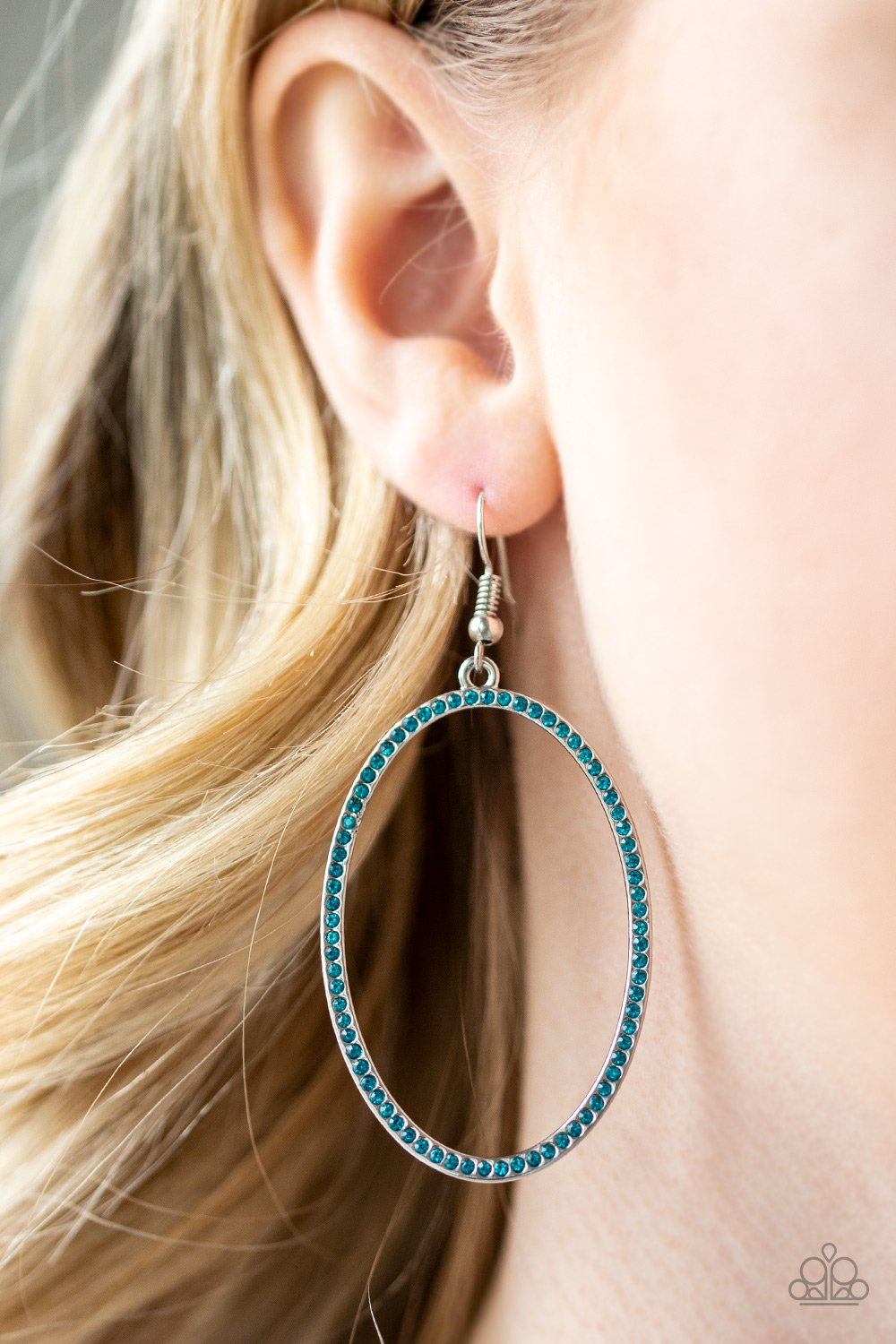 Dazzle On Demand-blue-Paparazzi earrings