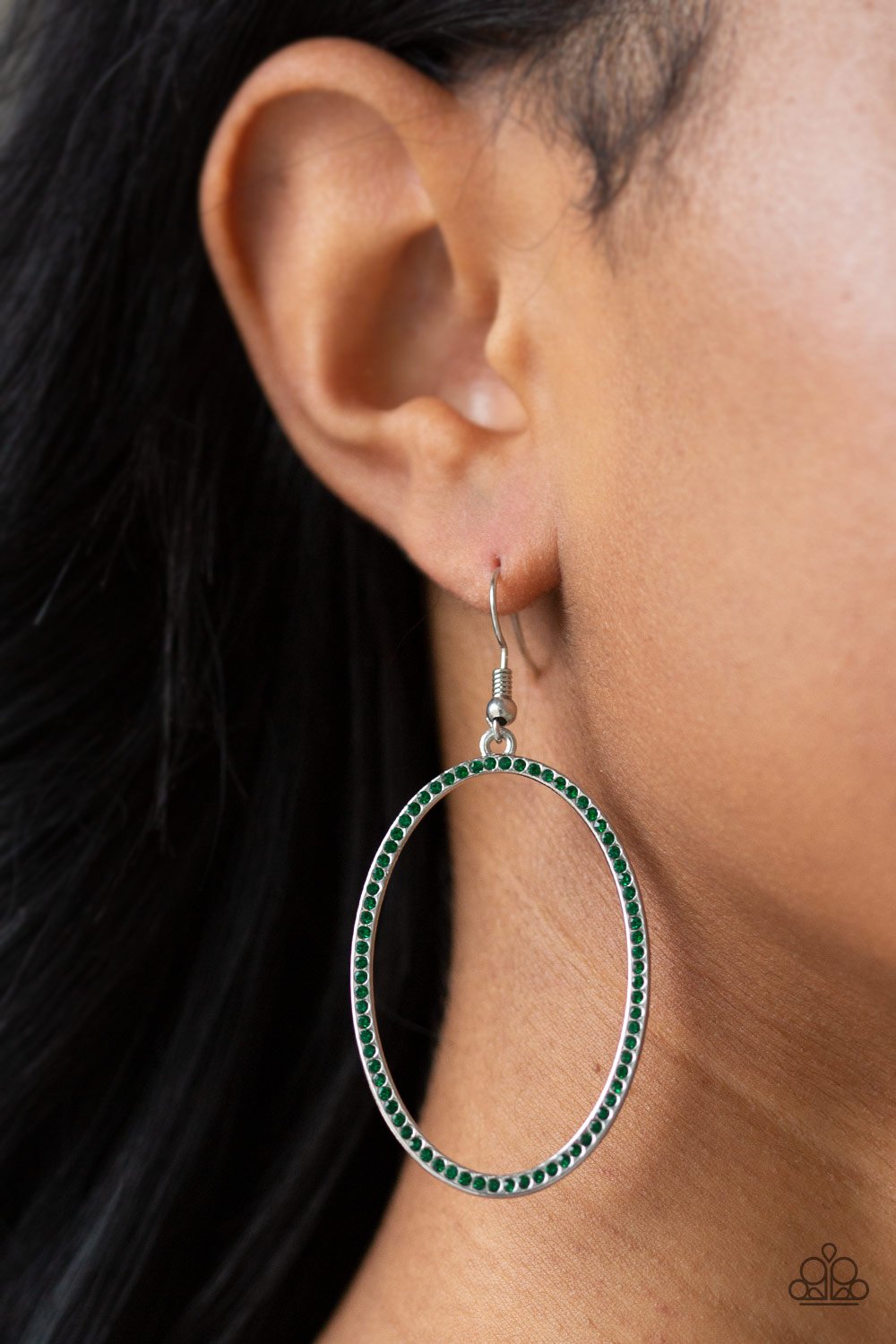 Dazzle on Demand - green - Paparazzi earrings