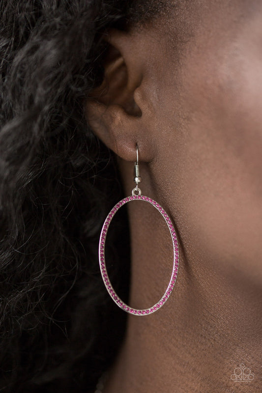 Dazzle on Demand - pink - Paparazzi earrings