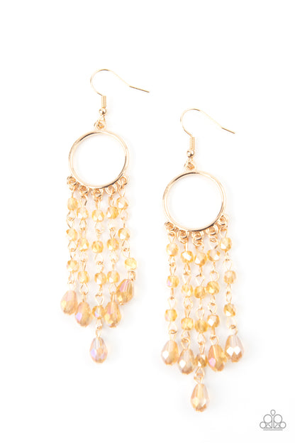 Dazzling Delicious - gold - Paparazzi earrings