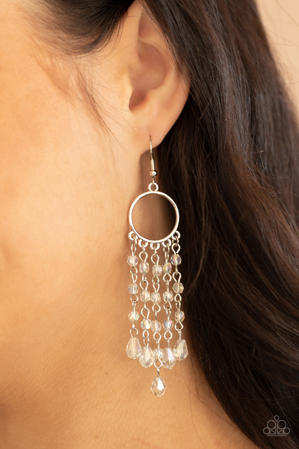 Dazzling Delicious - white - Paparazzi earrings