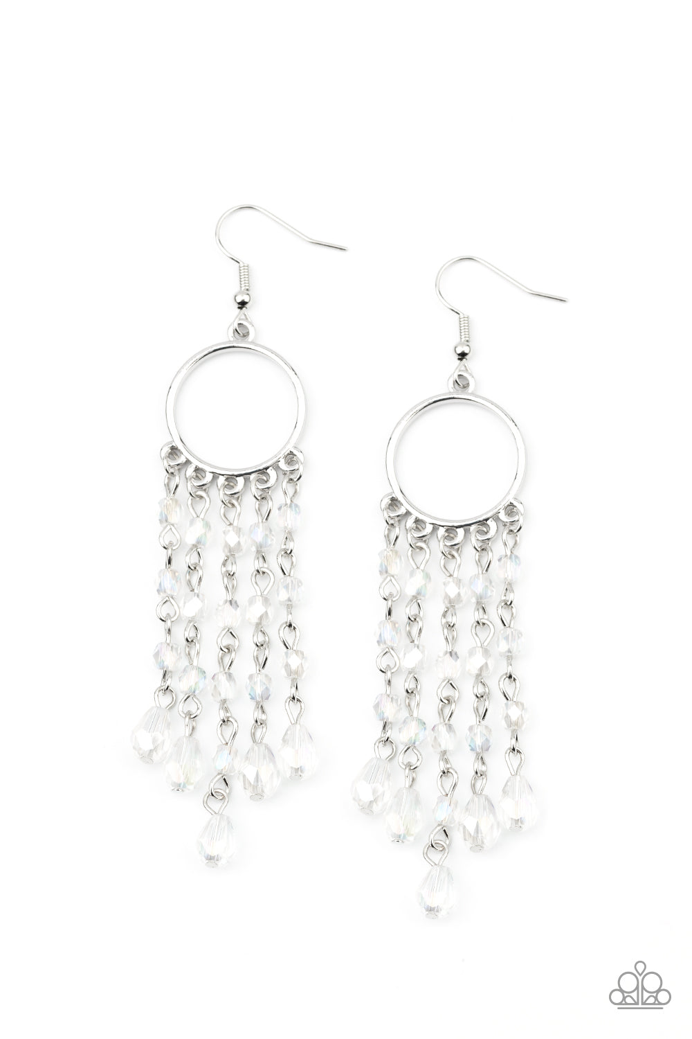 Dazzling Delicious - white - Paparazzi earrings