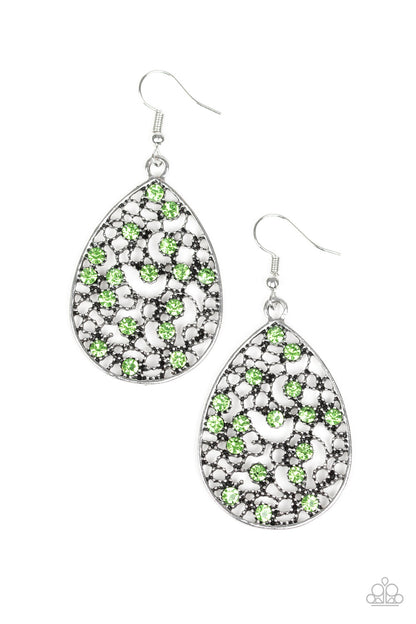 Dazzling Dew - green - Paparazzi earrings
