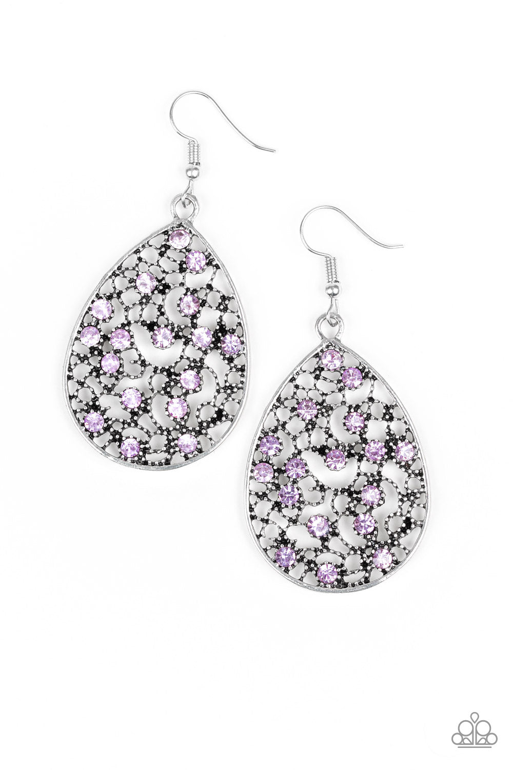 Dazzling Dew - purple - Paparazzi earrings