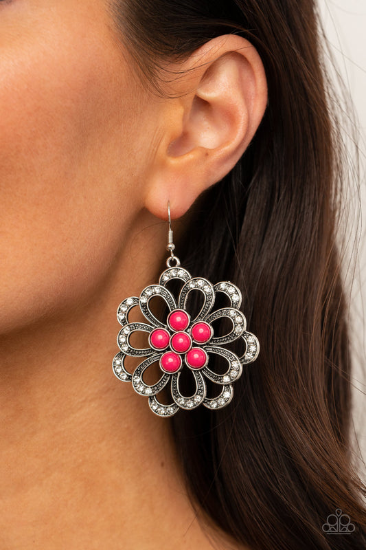 Dazzling Dewdrops - pink - Paparazzi earrings