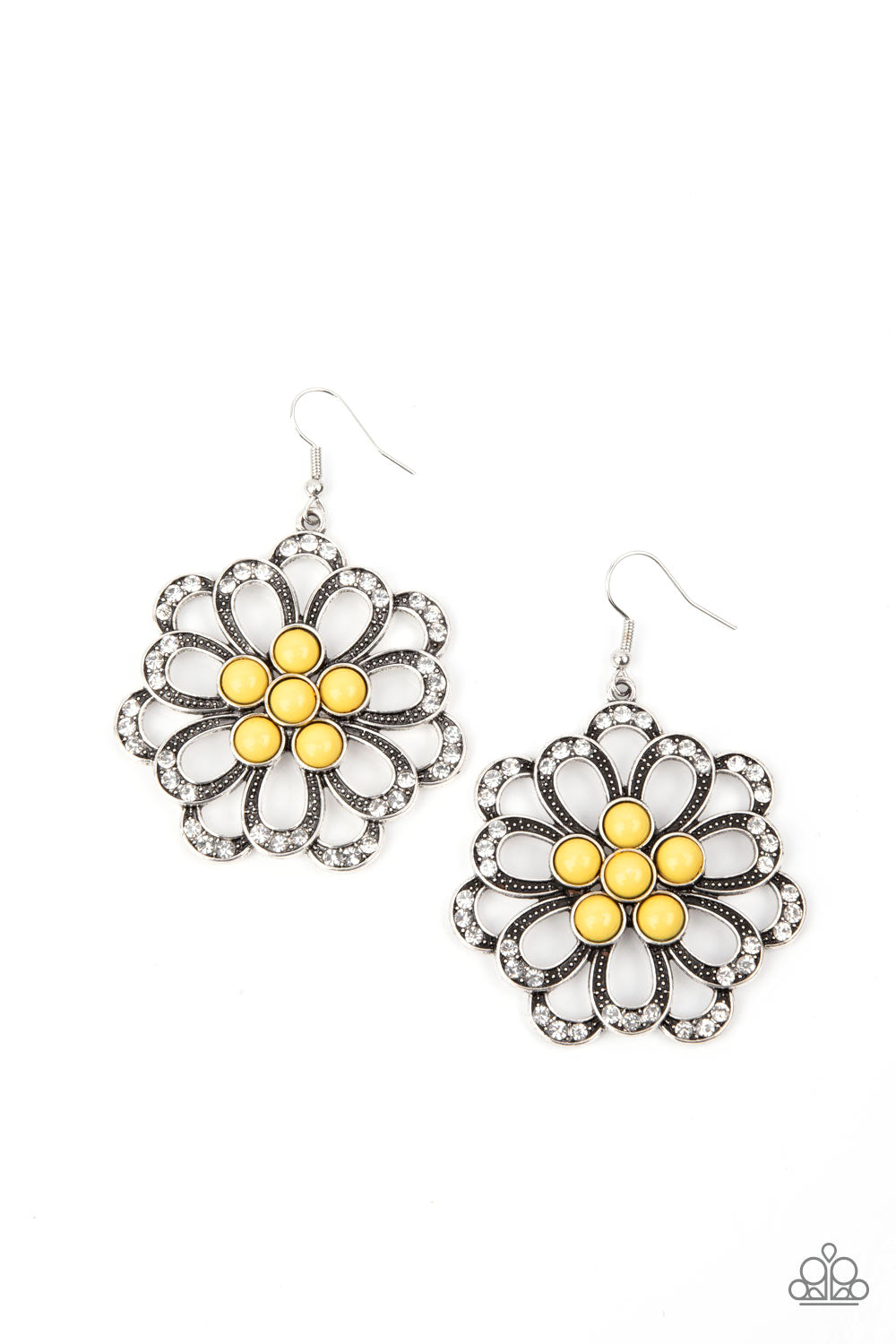 Dazzling Dewdrops - yellow - Paparazzi earrings