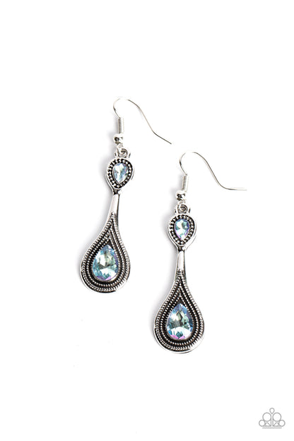 Dazzling Droplets - blue - Paparazzi earrings