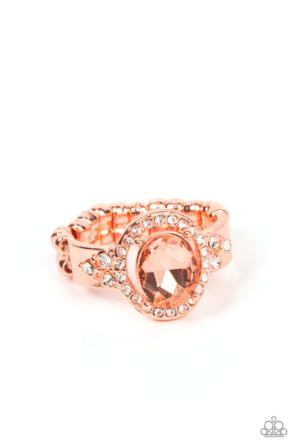 Dazzling I Dos - copper - Paparazzi ring