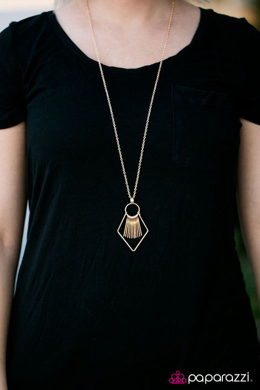 Dead OAR Alive - gold - Paparazzi necklace