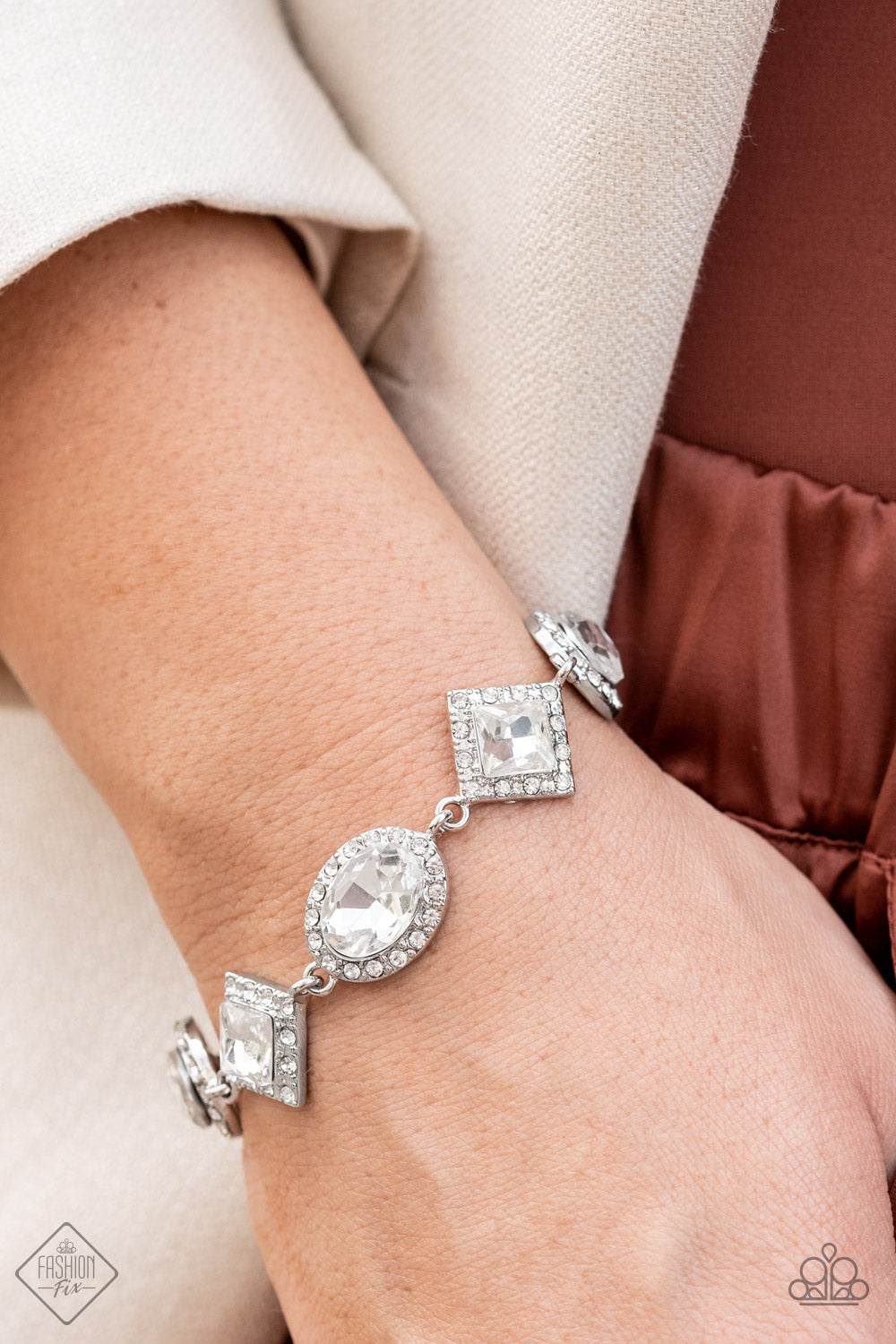 Decade of Dazzle - white - Paparazzi bracelet
