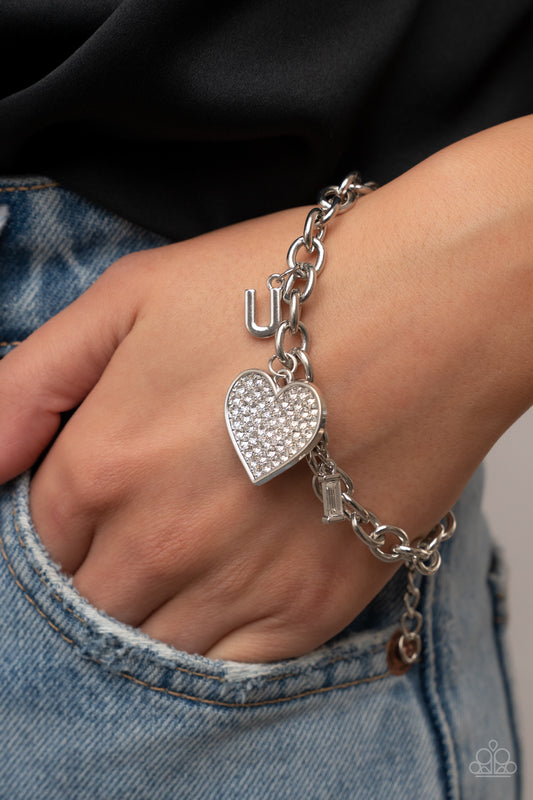 Declaration of Love - white - Paparazzi bracelet