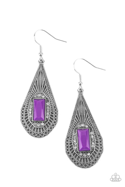 Deco Dreaming - purple - Paparazzi earrings