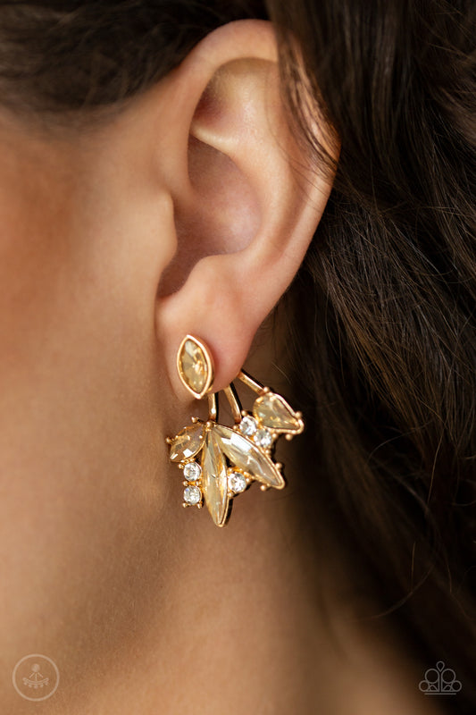 Deco Dynamite - gold - Paparazzi earrings