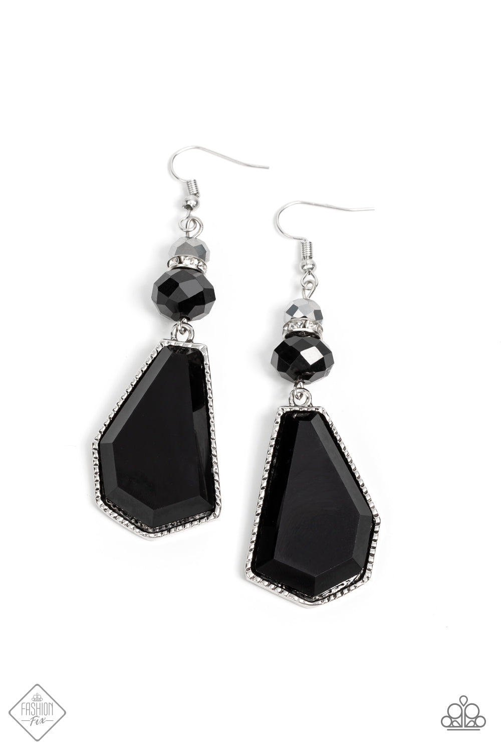Defaced Dimension - black - Paparazzi earrings