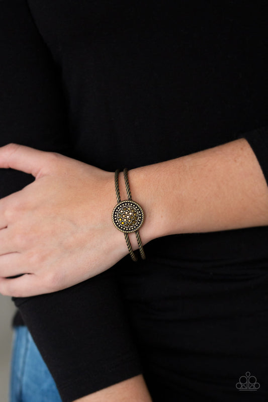 Definitely Dazzling - brass - Paparazzi bracelet