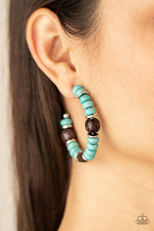 Definitely Down-To-Earth - blue - Paparazzi earrings