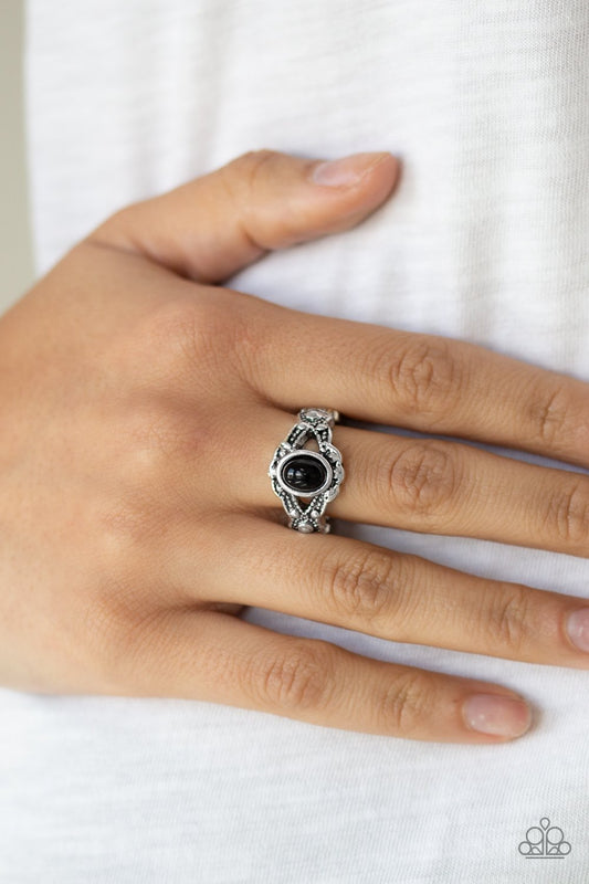 Definitely Dot-black-Paparazzi ring