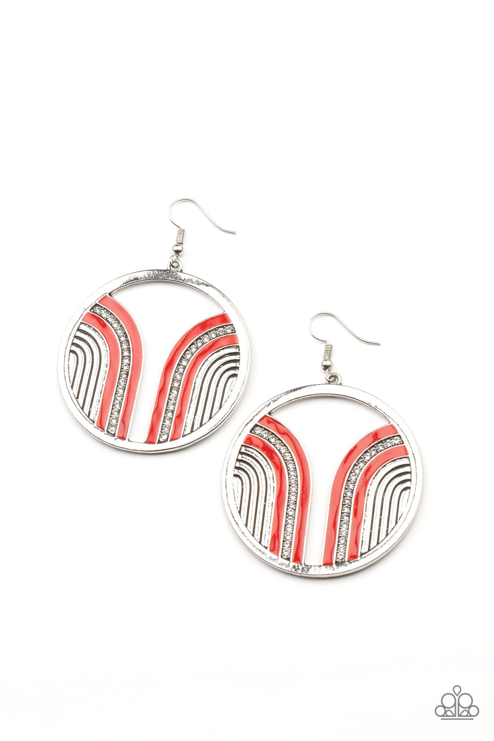 Delightfully Deco - red - Paparazzi earrings