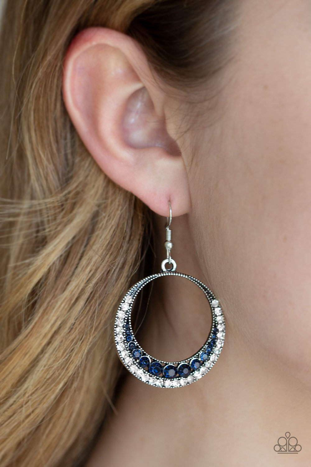 Demanding Dazzle - blue - Paparazzi earrings