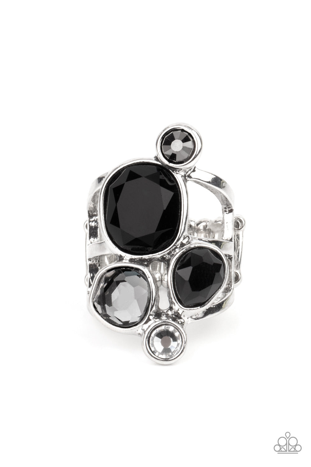 Demandingly Duchess - black - Paparazzi ring