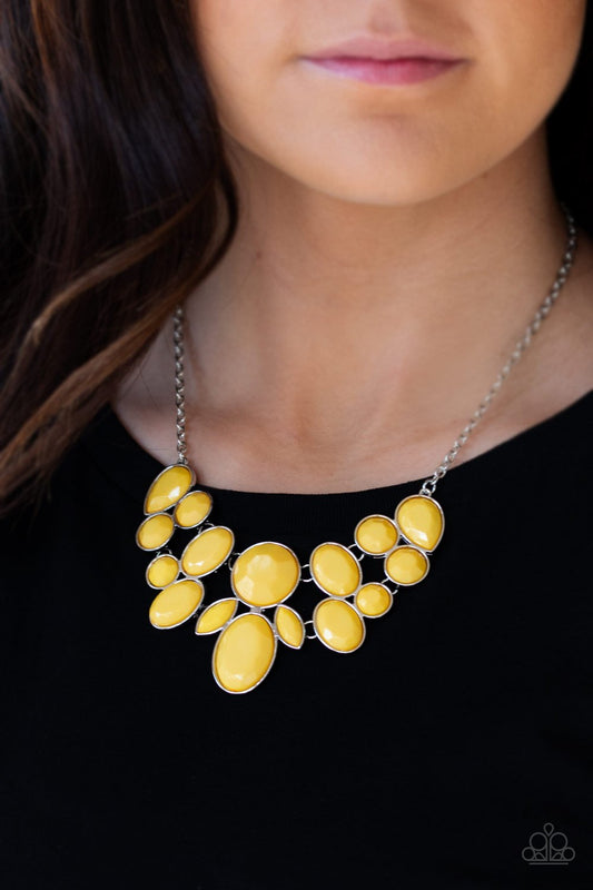 Demi Diva-yellow-Paparazzi necklace