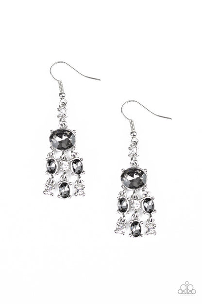Demurely Divine - silver - Paparazzi earrings