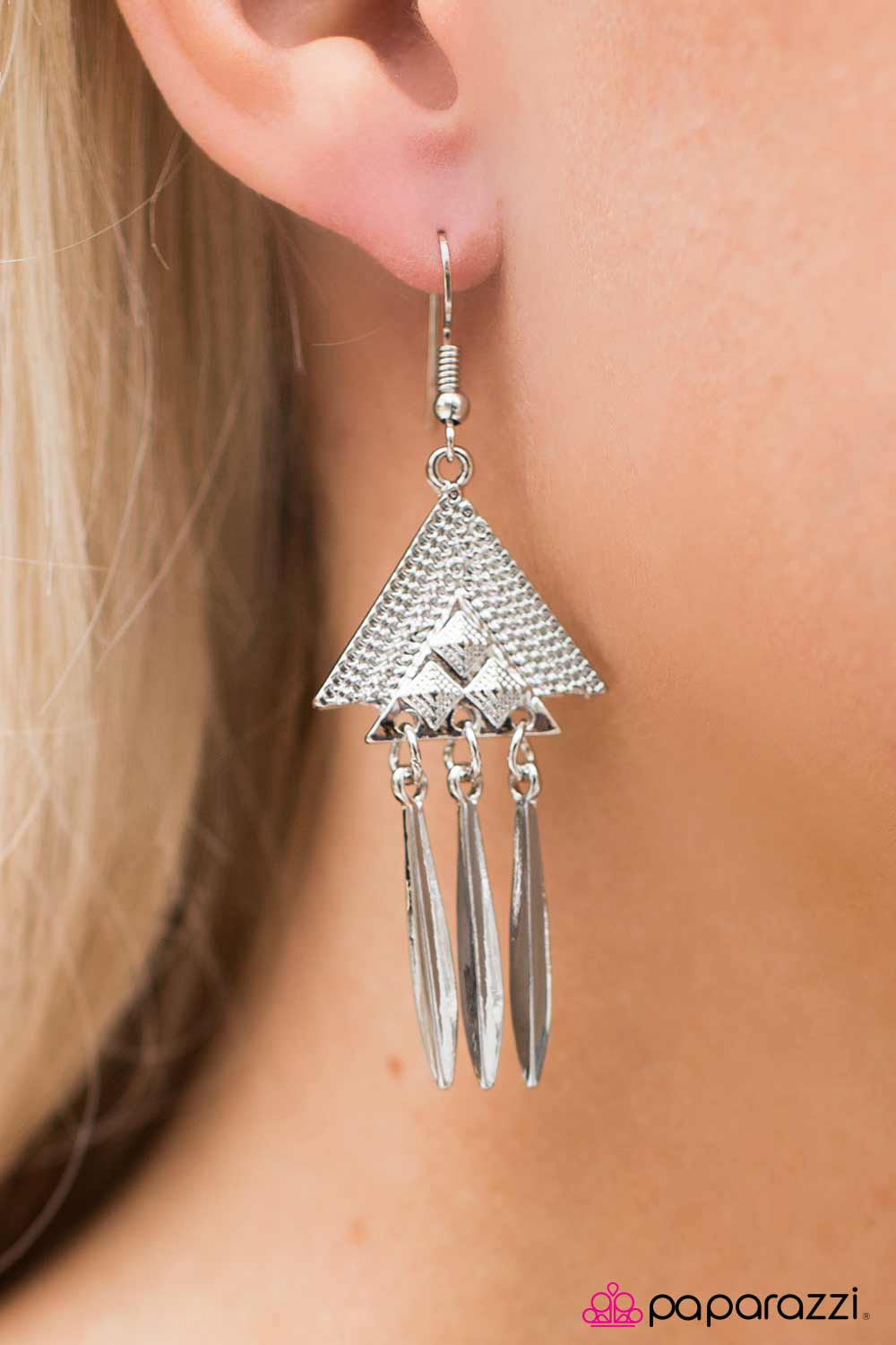 Desert Star - Silver - Paparazzi earrings