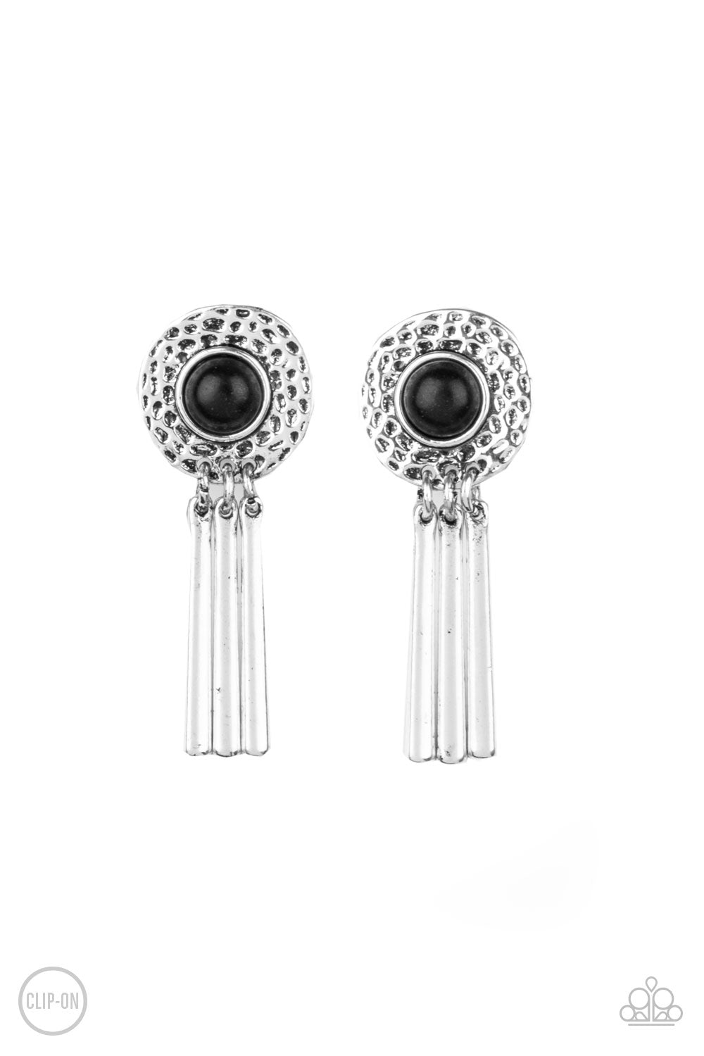 Desert Amulet - black - Paparazzi CLIP ON earrings