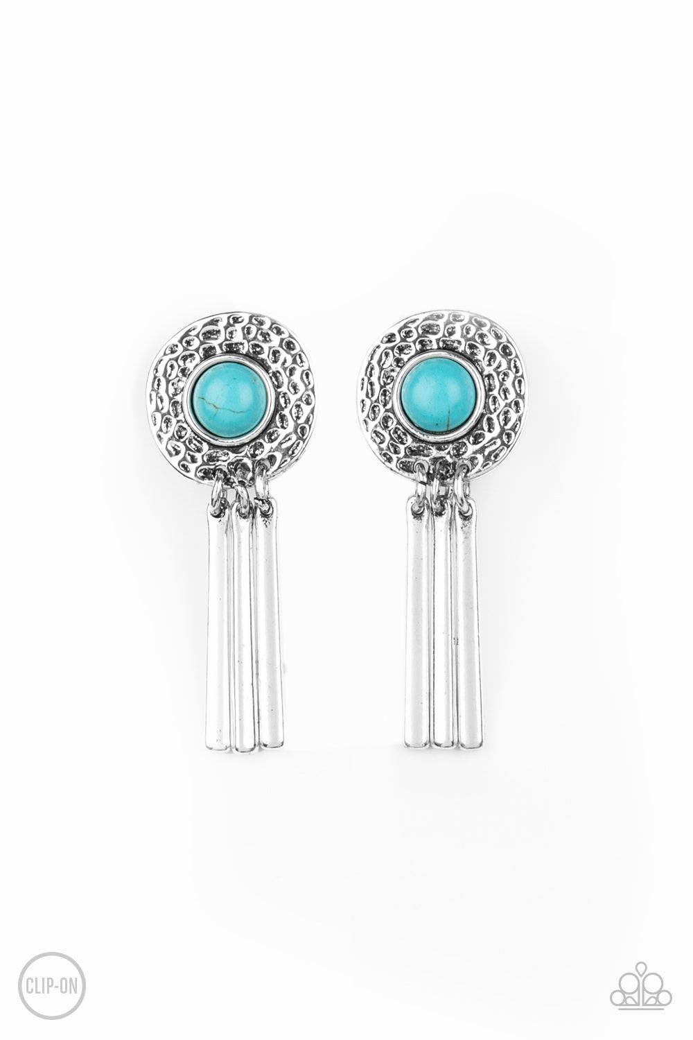 Desert Amulet - blue - Paparazzi CLIP ON earrings