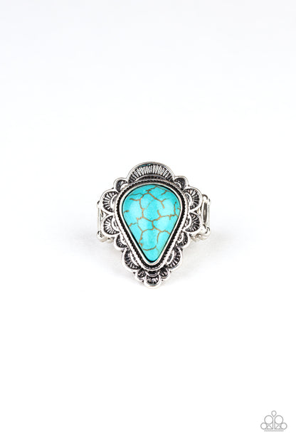 Desert Escape - blue - Paparazzi ring