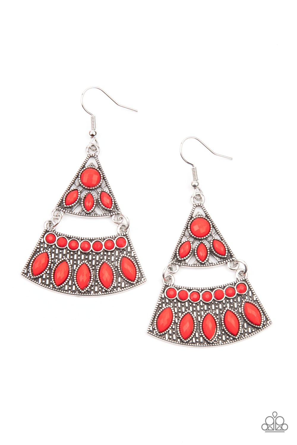 Desert Fiesta - red - Paparazzi earrings