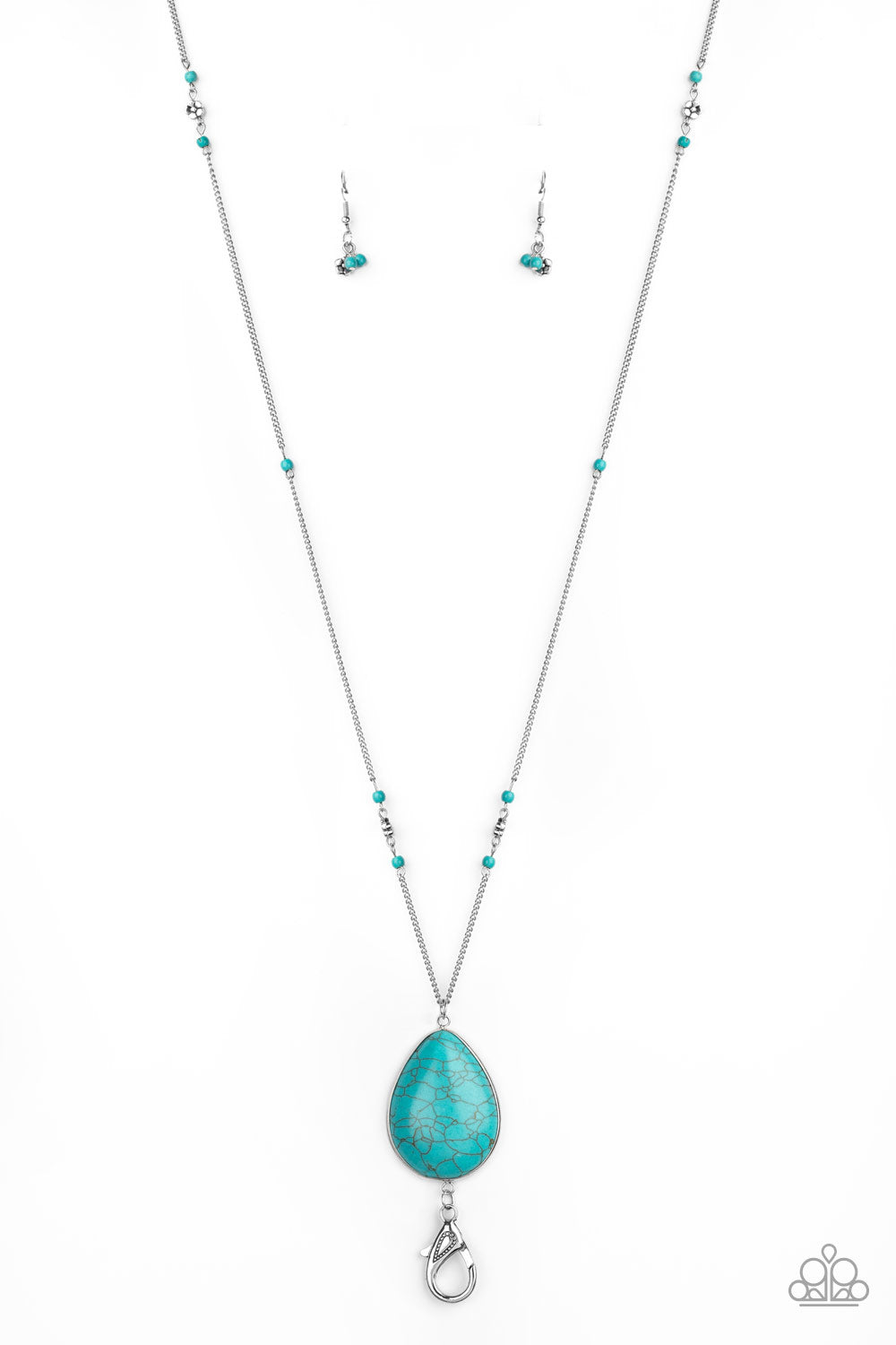 Desert Meadow - blue - Paparazzi LANYARD necklace