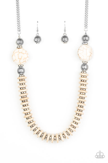 Desert Revival - white - Paparazzi necklace