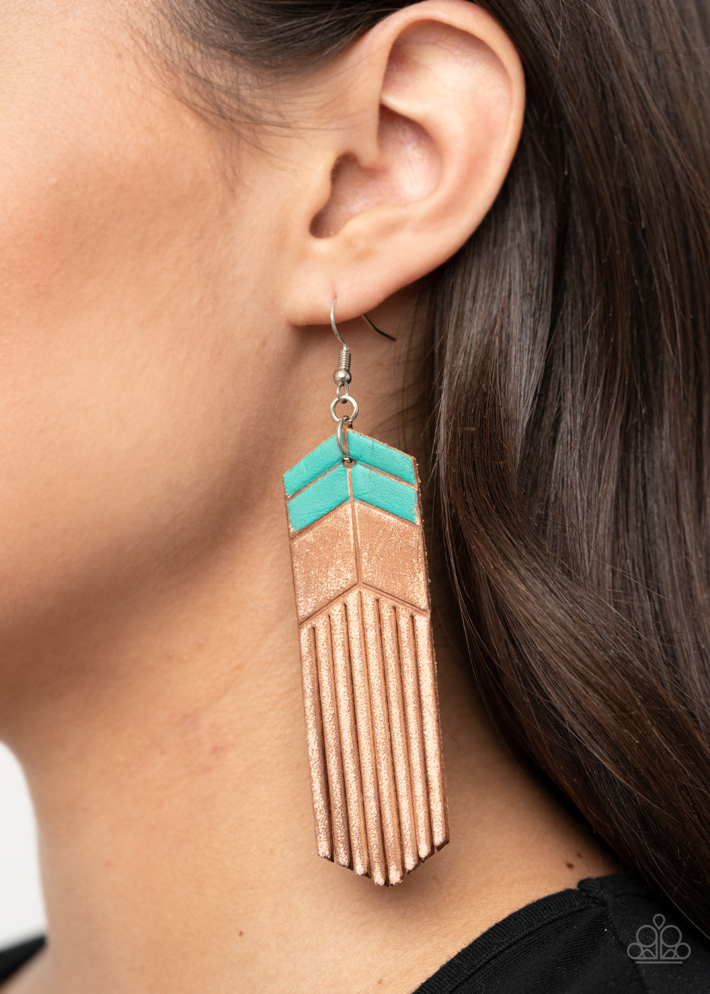 Desert Trails - blue - Paparazzi earrings
