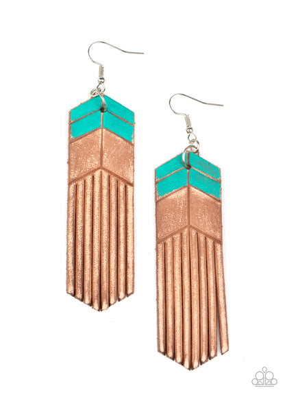 Desert Trails - blue - Paparazzi earrings