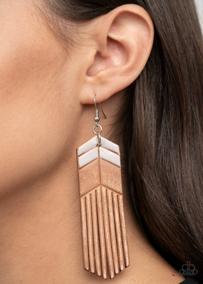 Desert Trails - white - Paparazzi earrings