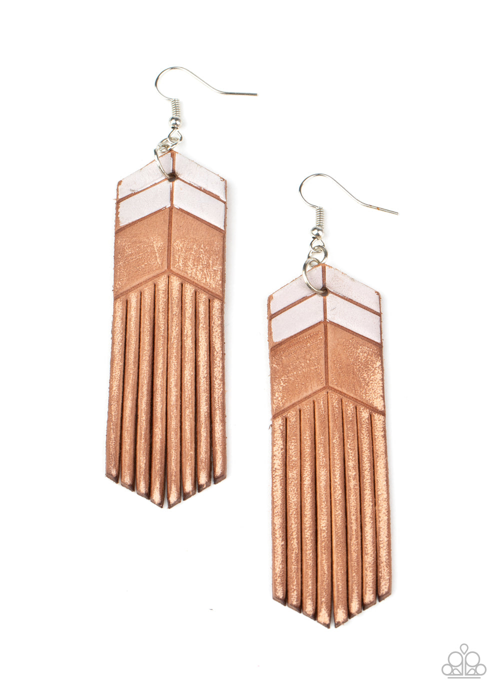 Desert Trails - white - Paparazzi earrings