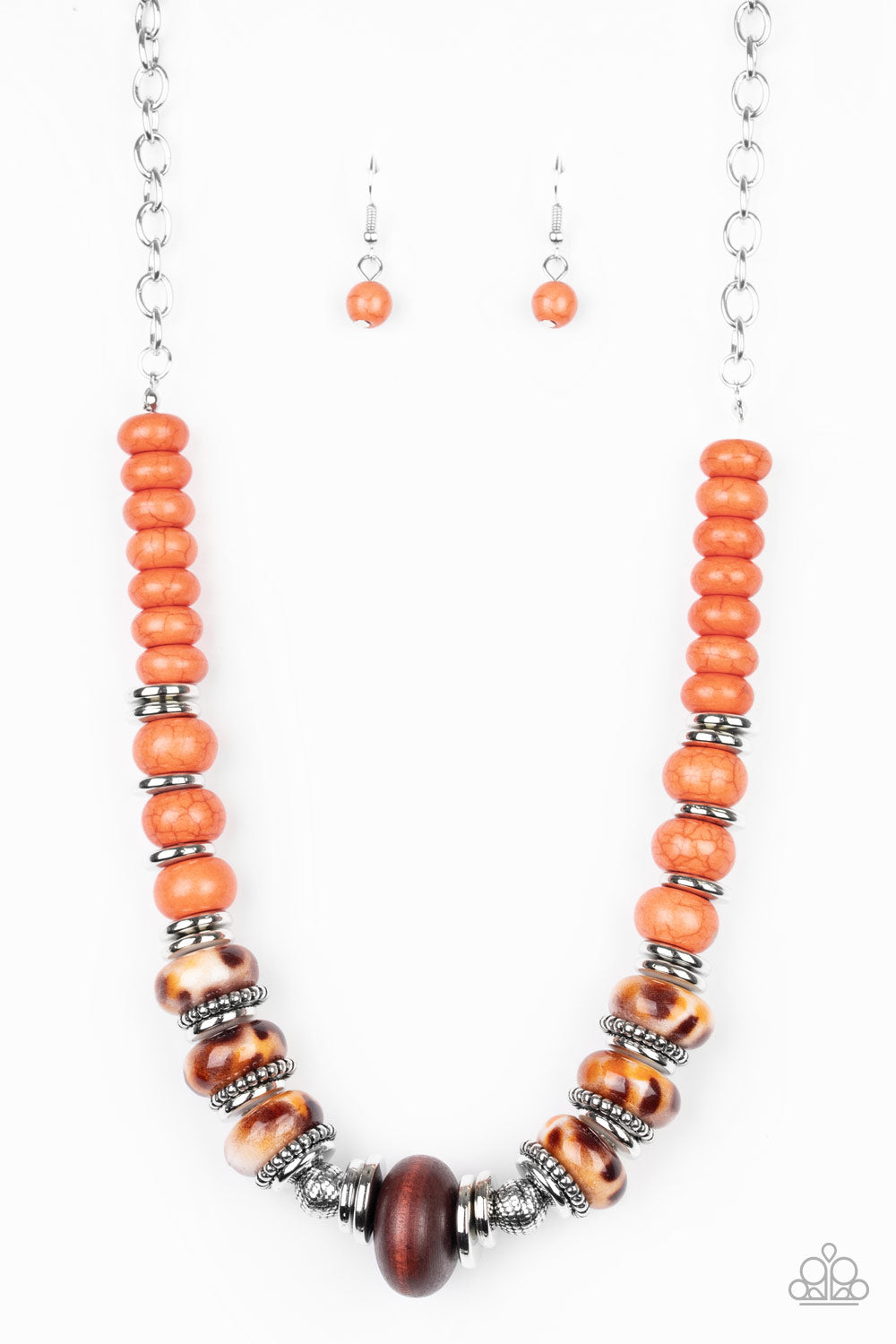 Desert Tranquility - orange - Paparazzi necklace
