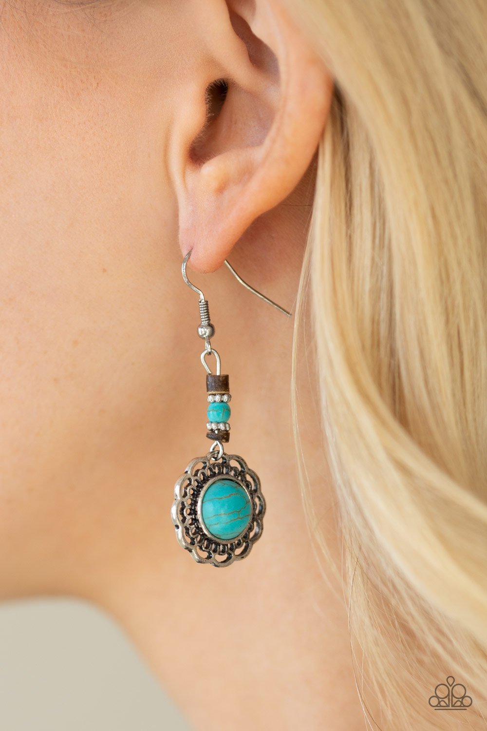 Desert Bliss-blue-Paparazzi earrings