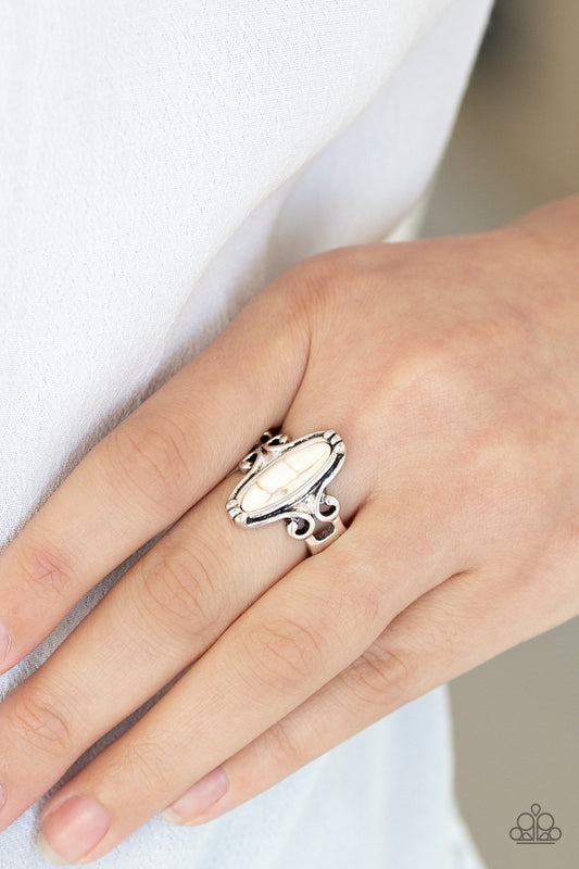 Desert Canyons-white-Paparazzi ring
