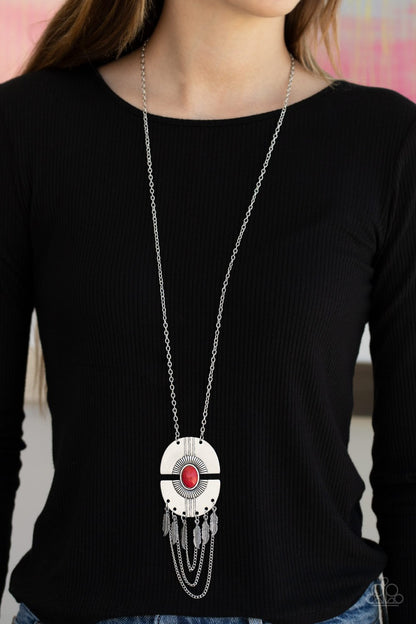 Desert Culture - red - Paparazzi necklace