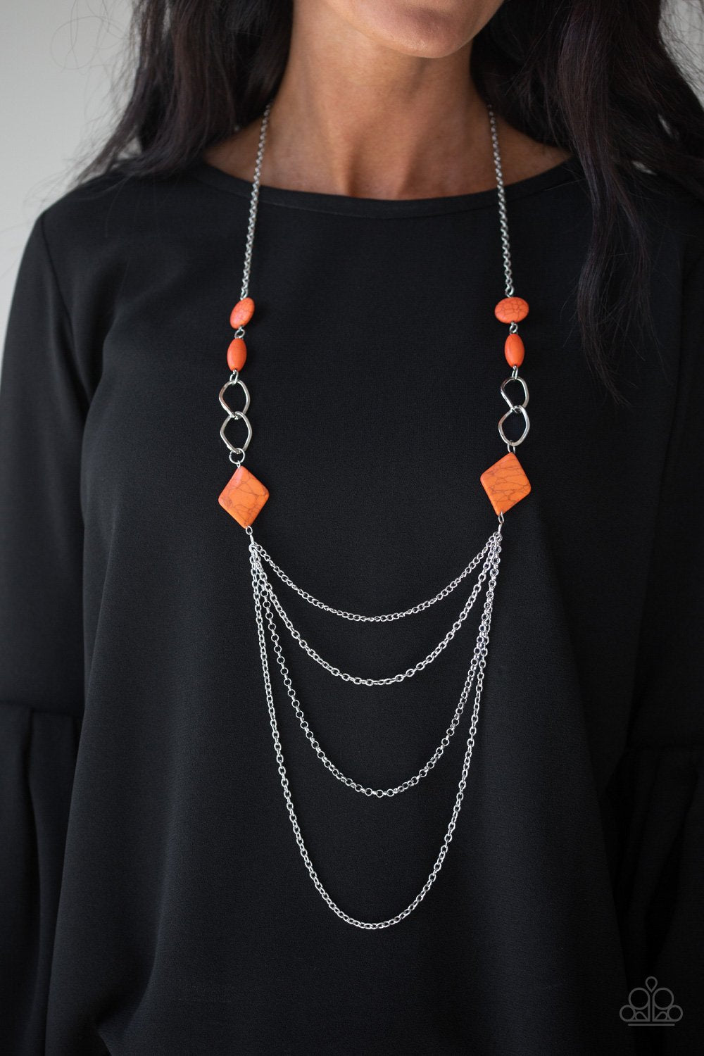 Desert Dawn-orange-Paparazzi necklace