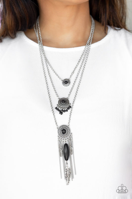 Desert Daydream-black-Paparazzi necklace