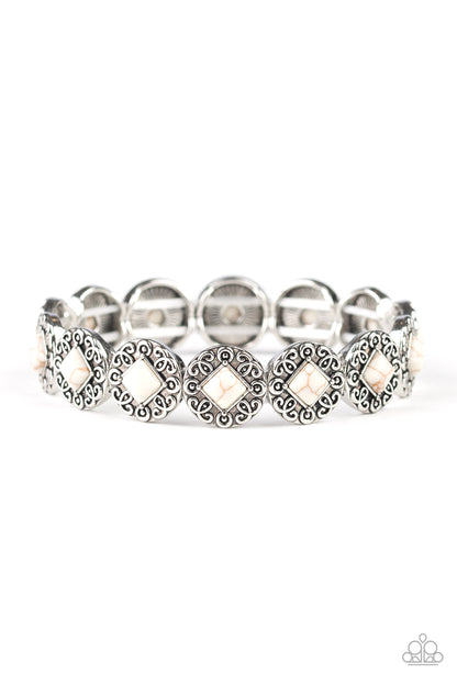 Desert Dilemma - white - Paparazzi bracelet