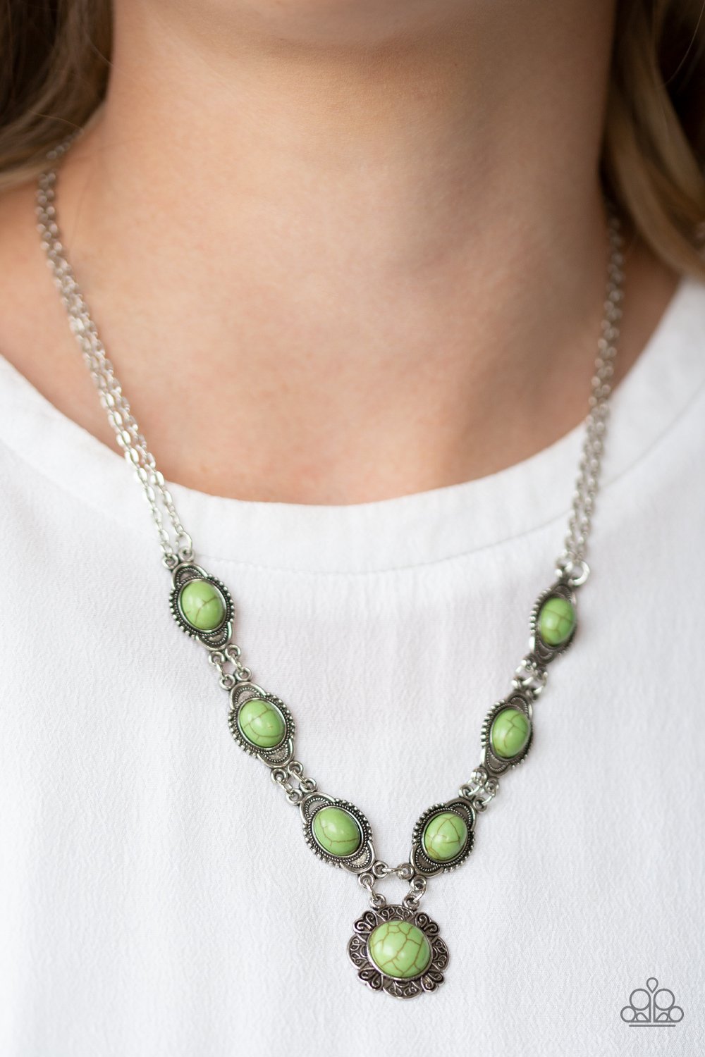 Desert Dreamin-green-Paparazzi necklace