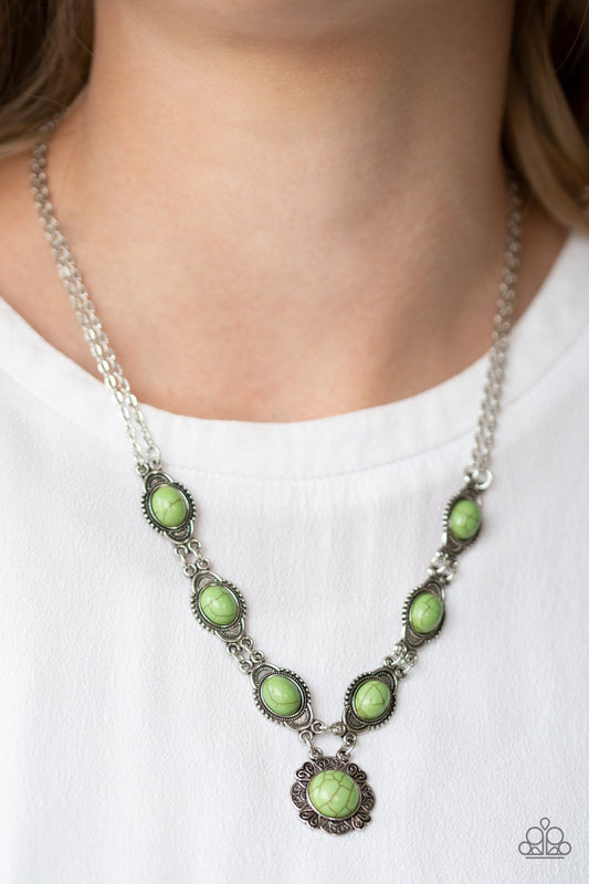 Desert Dreamin-green-Paparazzi necklace
