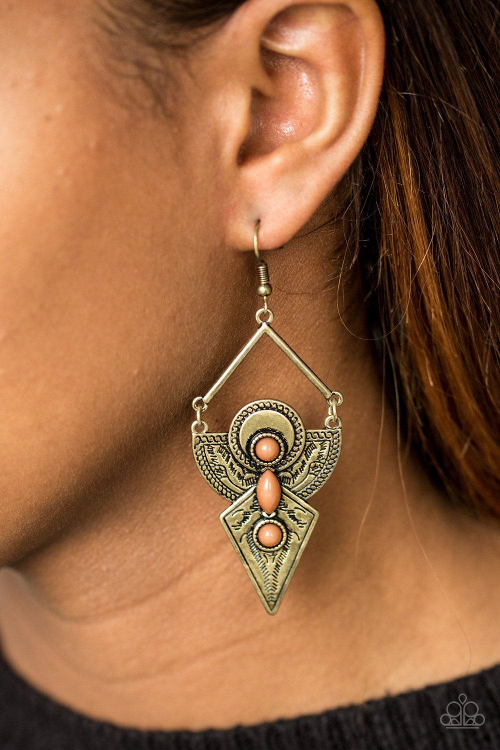 Desert Dynasty - brown - Paparazzi earrings
